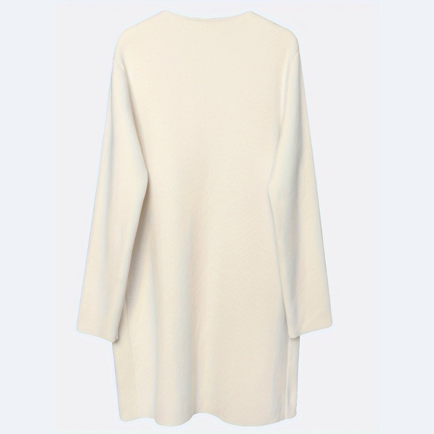"Felicity" - Elegant Mid Length White Knit Cardigan