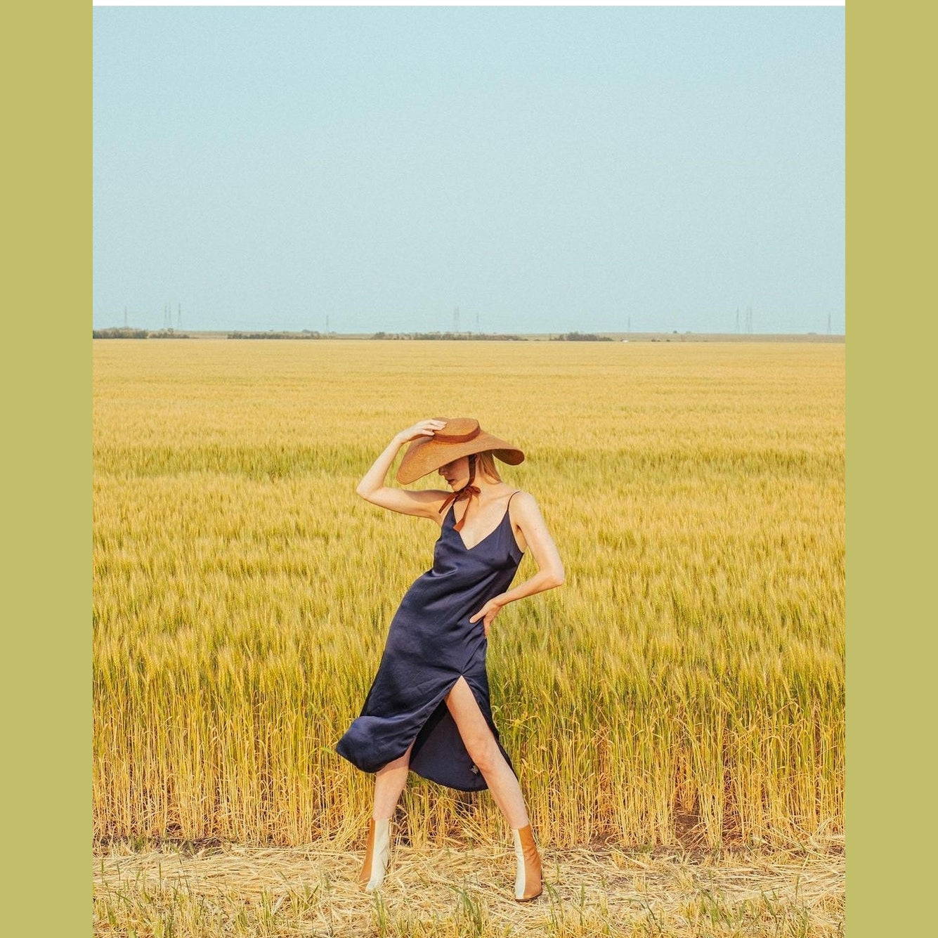 LOLA Wide Brim Jute Straw Hat In Havana Brown