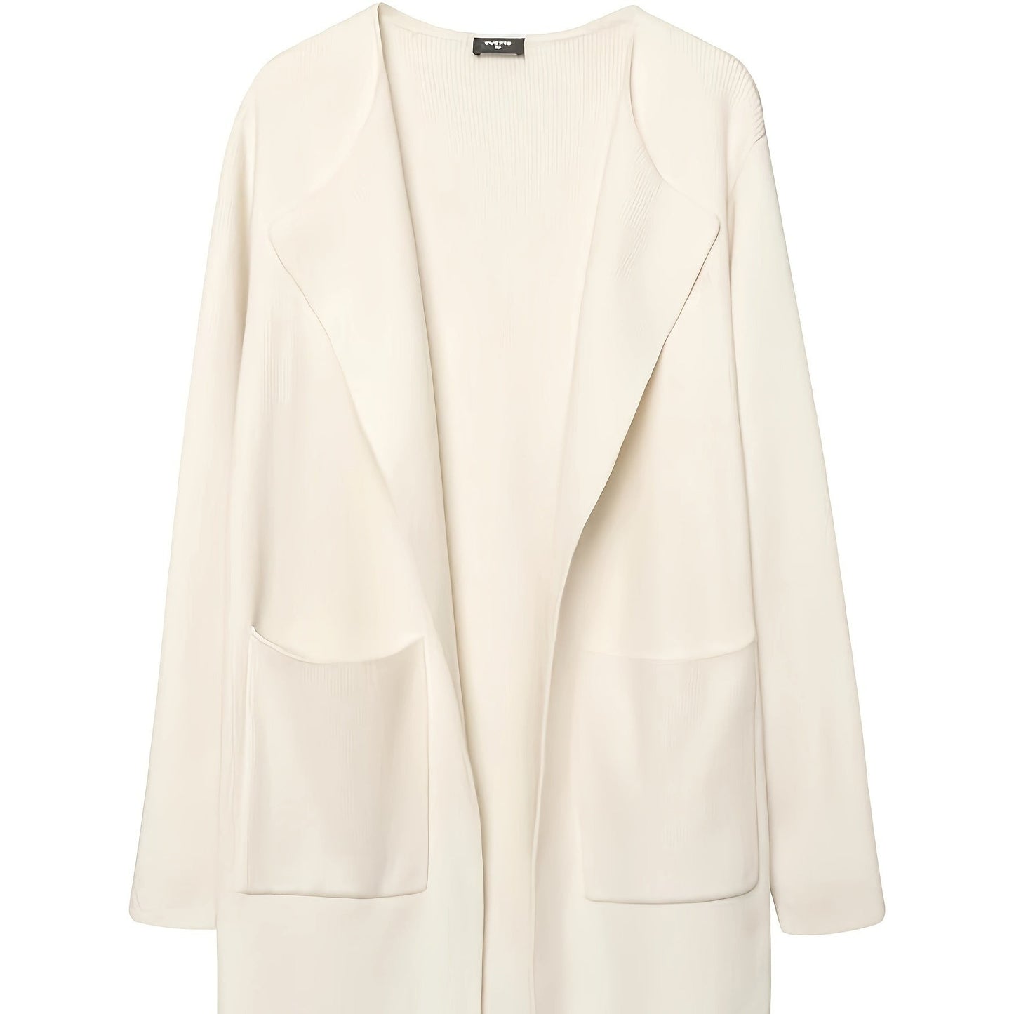 "Felicity" - Elegant Mid Length White Knit Cardigan
