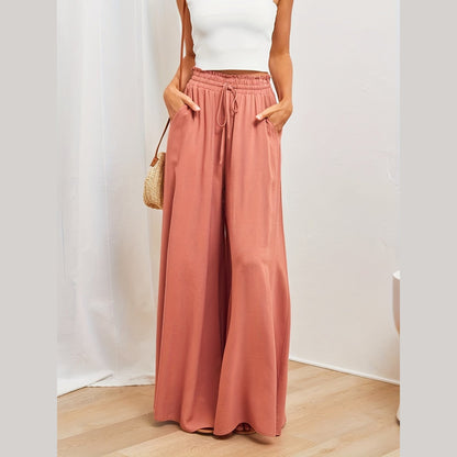 "Millicent" - High Waist Drawstring Pants