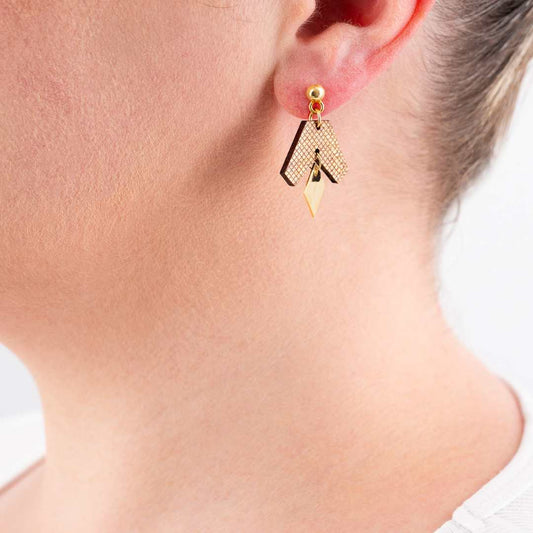 Cacah Gori Recycled Wood Earrings-0