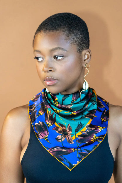 Cowrie Shell Recycled Brass Statement Earrings-0