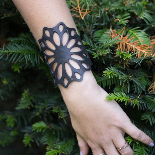 Strawflower Recycled Rubber Bracelet-0