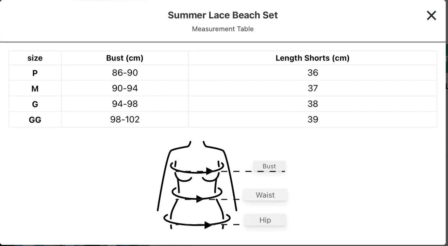 "Lacey" - Lace Summer Beach Set