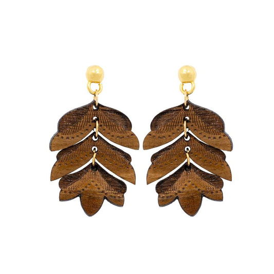 Uler-Uleran Recycled Wood Earrings-1