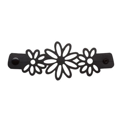Dahlia Recycled Rubber Bracelet Floral Cuff-4