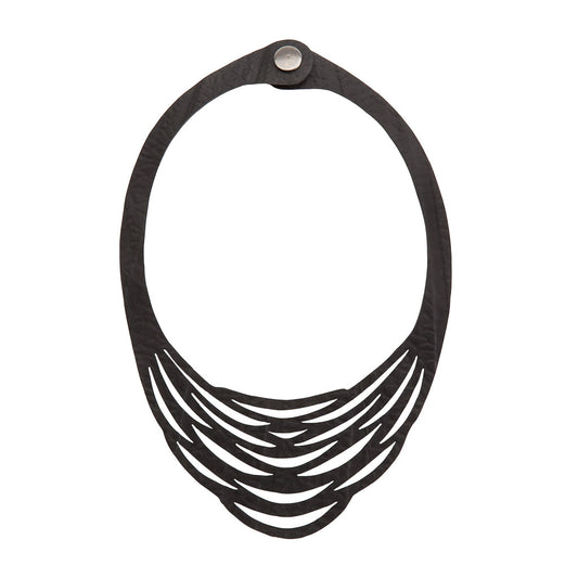 Paguro Upcycle Autumn Vegan Statement Necklace for Women-1