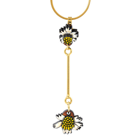 Paguro Upcycle Reclaimed Wood Necklace Pilosa Floral Design-1